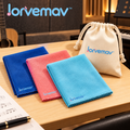 lorvemav™ Softsync Instrument Cleaning Cloth Set, 3 Color-Coded Microfiber Cloths with Storage Pouch for Guitar & Ukulele Care